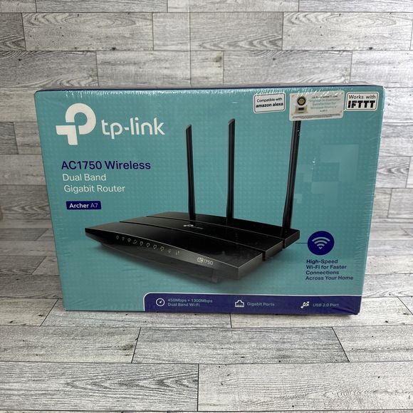 TP-Link AC1750 Smart WiFi Router (Archer A7) Dual Band Gigabit Wireless Internet - Picture 1 of 2